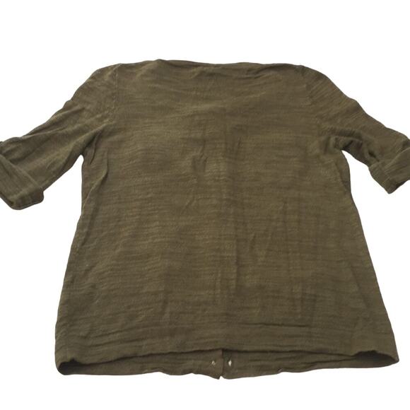 J. Crew button up short sleeve knit top sz XS - Picture 4 of 4